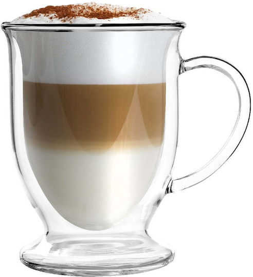 Vialli Design Set of Glasses Coffee/Freddo made of Glass 250ml 2pcs