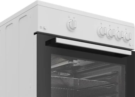 Indesit Aragaz cu Gaz Natural 64lt cu Plite pe Gaz Natural L60cm. Albă