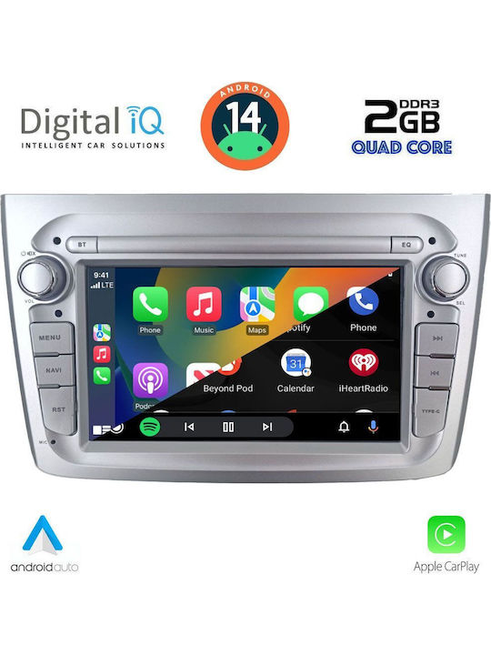 Digital IQ Ηχοσύστημα Αυτοκινήτου για Alfa Romeo Mito 2008-2018 (Bluetooth/USB/AUX/WiFi/GPS/Apple-Carplay/Android-Auto) με Οθόνη Αφής 7"