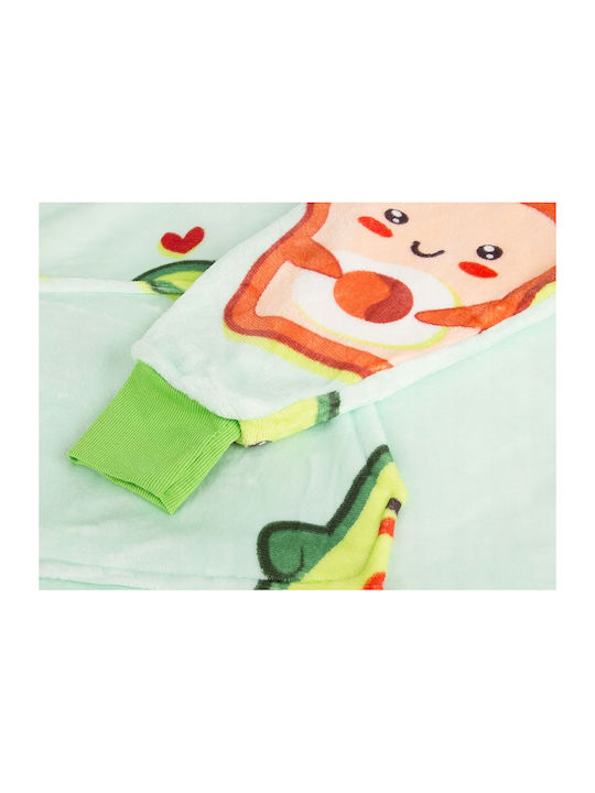 Pătură Polar Fleece Cu Mâneci 80x80cm Avocado And Toast
