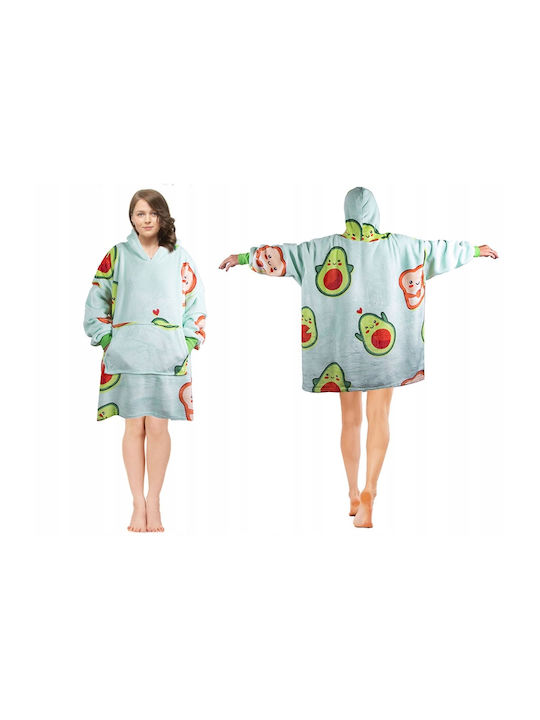 Pătură Polar Fleece Cu Mâneci 80x80cm Avocado And Toast