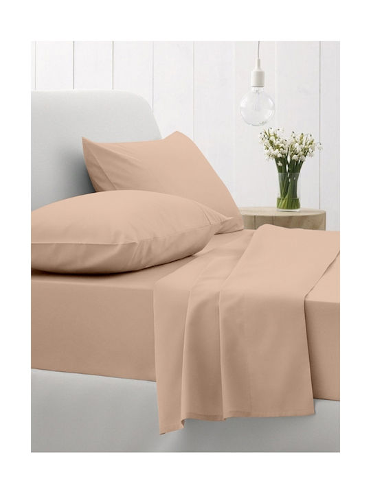 Sunshine Feelings Pillowcase Set with Envelope Cover Beige 50x70cm.