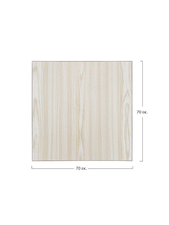 HomeMarkt Quadratische Tischoberfläche aus MDF in Grauer Farbe 70x70cm HM8438.01