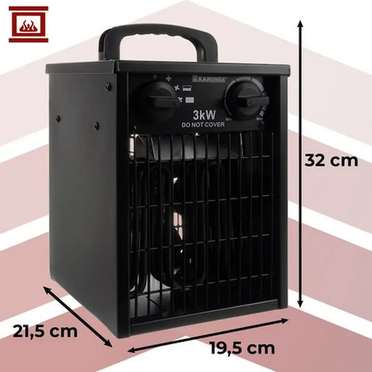 Kaminer Căldură radiantă Cuarț cu termostat și ventilator 3000W
