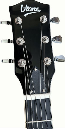 V-tone Electric Guitar Single cut with HH Pickup Configuration Black