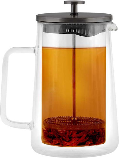 French Press Tea Coffee Vialli Design Diva Graphite Matte 1 L