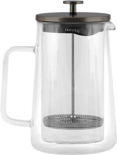 French Press Tea Coffee Vialli Design Diva Graphite Matte 1 L