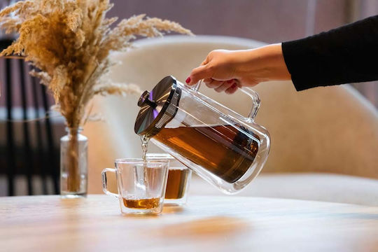 French Press Tea Coffee Vialli Design Diva Graphite Matte 1 L