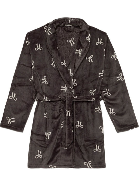 Minerva Winter Women's Robe Dark grey