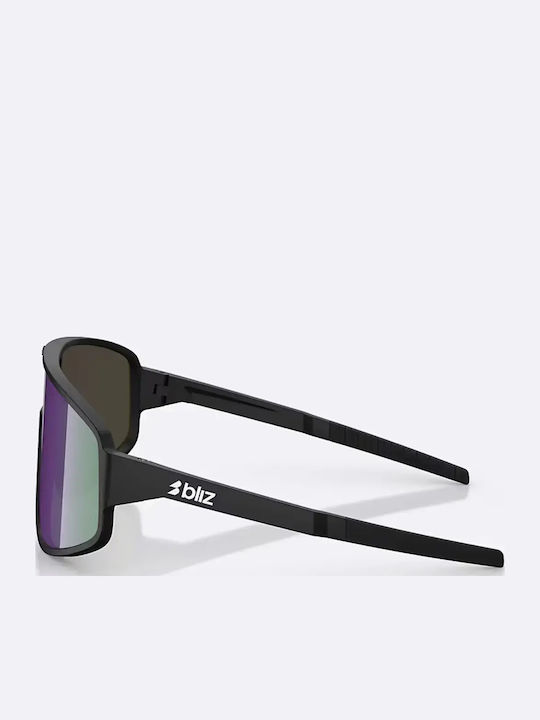 Bliz Unisex Γυαλιά Ηλίου με Μαύρο Κοκκάλινο Σκελετό και Πολύχρωμο Καθρέφτη Φακό