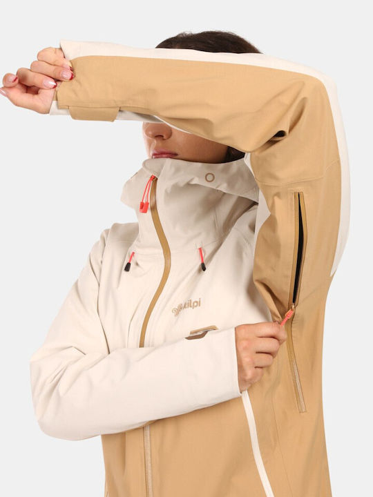 Hardshell Γυναικείο Μπουφάν Beige