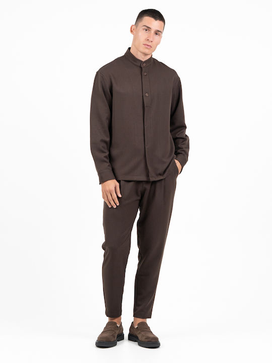 Hose in Geradem Schnitt Brown