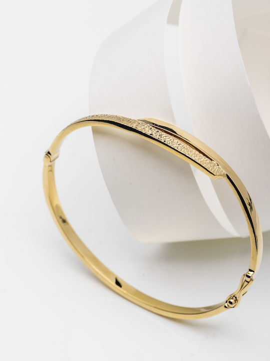 Lunaorocreations Women's Yellow Gold 14K Handcuff Bracelet Small