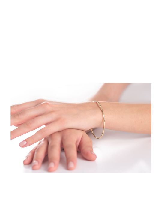 Lunaorocreations Women's Yellow Gold 14K Handcuff Bracelet Small