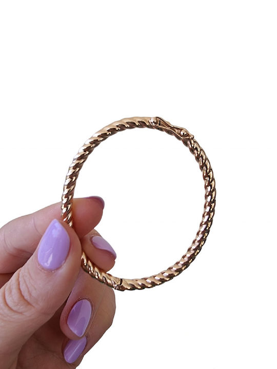 Lunaorocreations Women's Braided Handcuff Bracelet Yellow Gold 14K Small