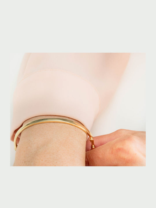 Lunaorocreations Women's Yellow Gold 14K Handcuff Bracelet Small