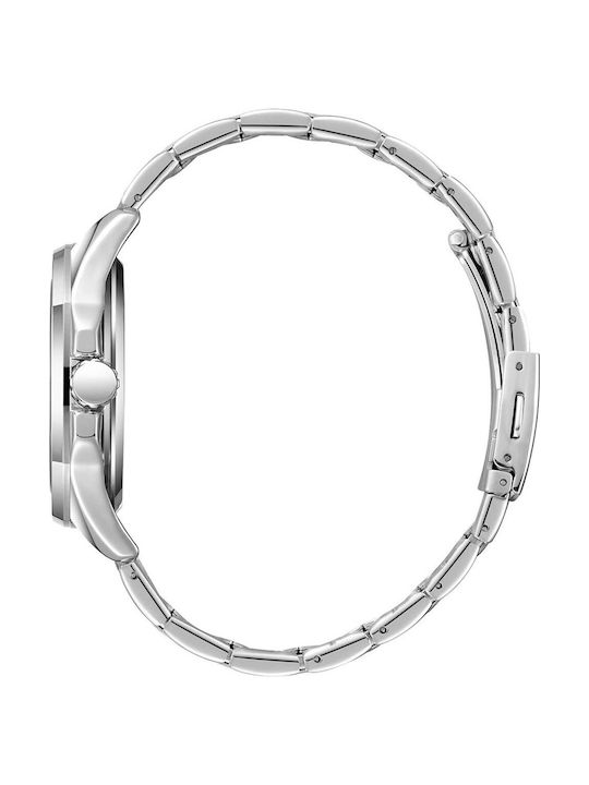 Lee Cooper Bracelet Men's Watch 45mm Battery With Silver Metal Bracelet