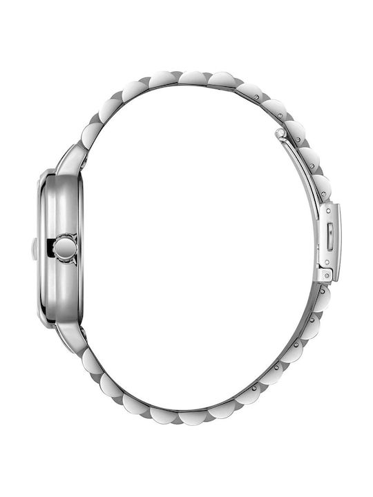 Lee Cooper Bracelet Men's Watch Battery with Silver Metal Bracelet