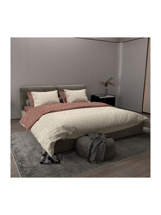 Charalambidis Textiles Duvet Cover Single 160x240 Embroidery Red