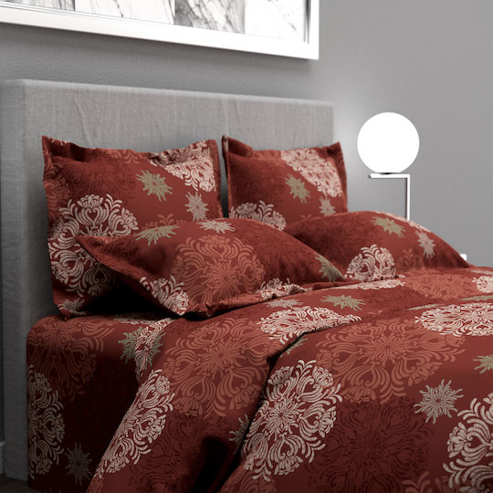 Charalambidis Textiles Двоен 200x240 Снежинка Бургундско
