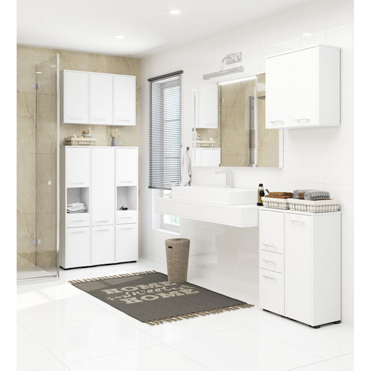 Akord Furniture Factory Coloană De Baie De Pardoseală M30xA30xÎ140cm Albă