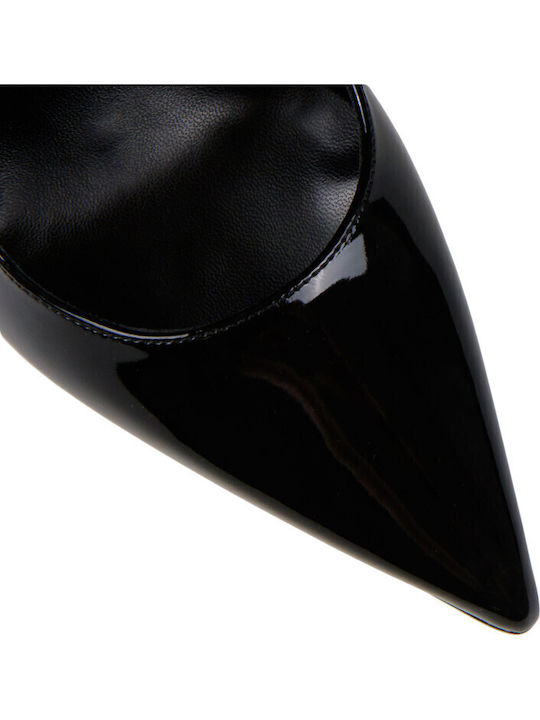Patent Leather Pointed Toe Black Heels