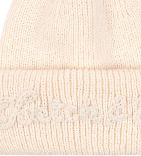 Beanie Unisex Beanie Knitted in Beige color