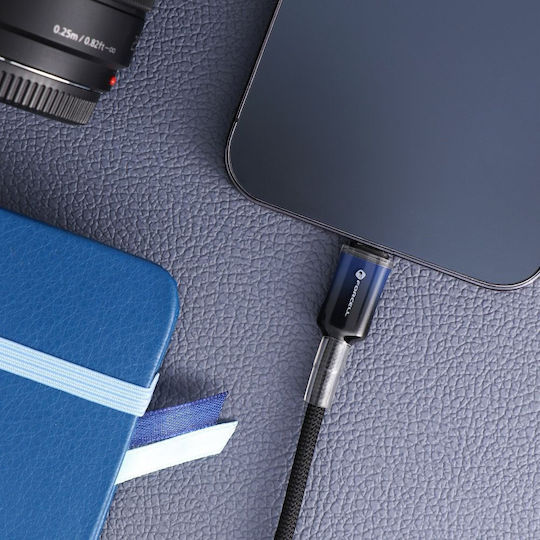 Forcell Редовна USB-C към Lightning кабел 27W Черен 1м
