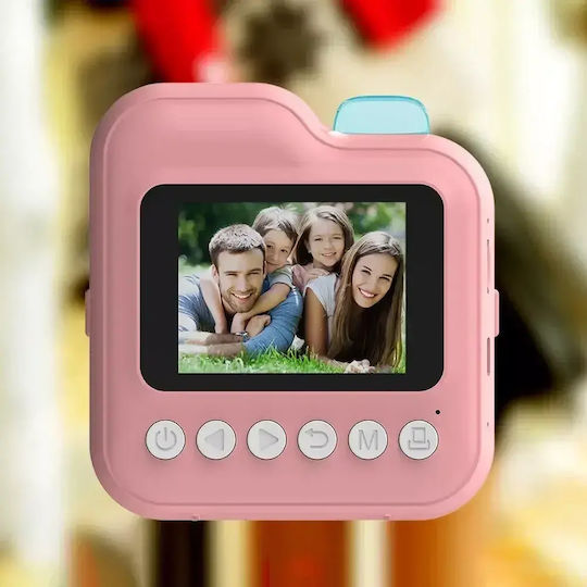 Andowl C8 Children's Camera with Thermal Printing Pink