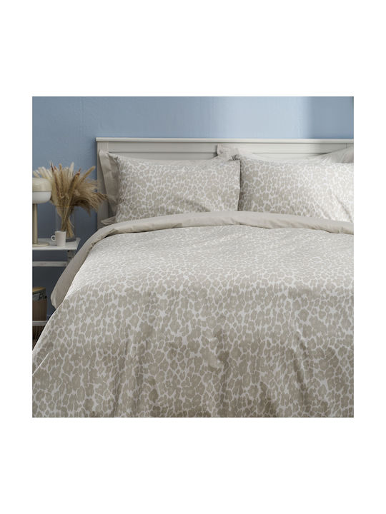 Charalambidis Textiles Leopar Сет Калъфки за Възглавници Бежов 52x72см.