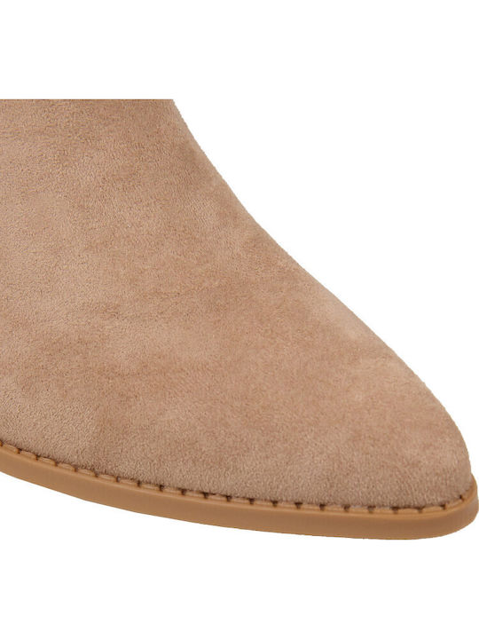 Suede Cowboy Boots Brown