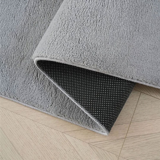 SpitiBazaar Covor Rectangular Shaggy Din blană Gri