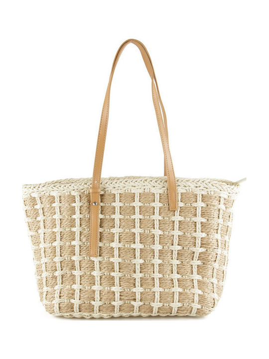 Straw Women's Bag Shoulder Beige