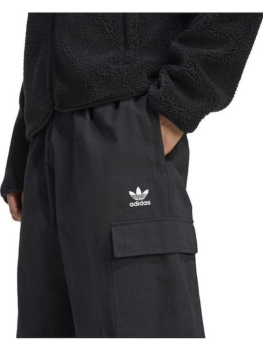 Trefoil Essentials Cargo-Hose Jogginghose Black/white