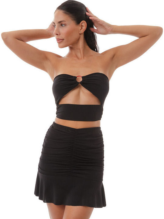 Set with Skirt Black