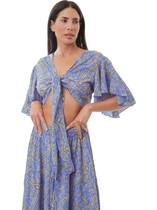 Set with Maxi Skirt Purple