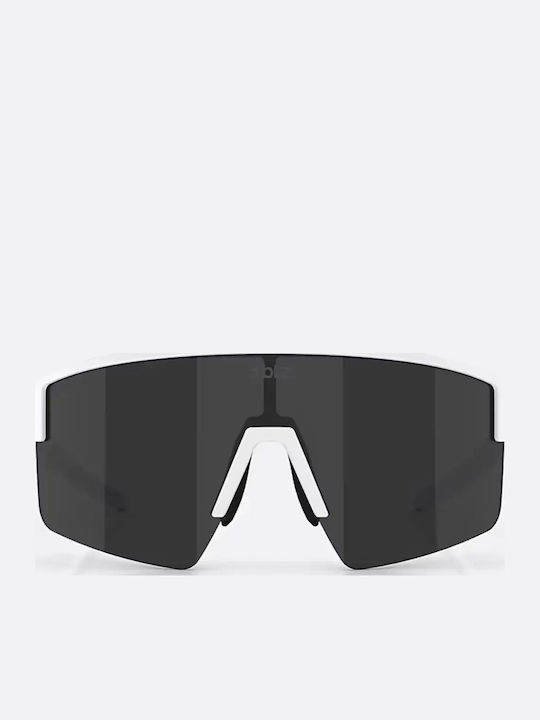 Bliz Unisex Ochelari de soare cu Alb Cadru și Negru Lentilă