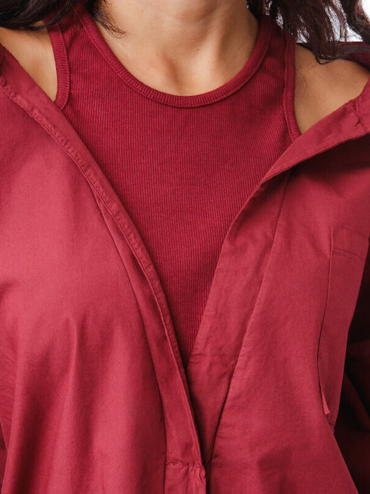 Women's Long Sleeve Shirt Bordeaux