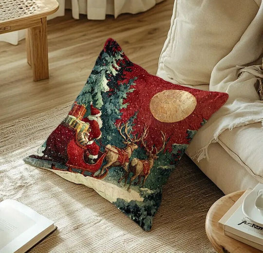 By Queen Limited Festive Edition Santa Claus & Sleigh Pillow Case