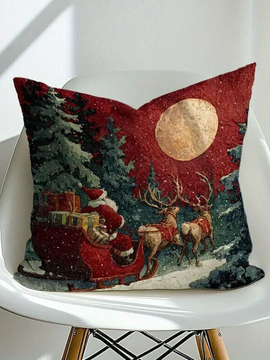 By Queen Limited Festive Edition Santa Claus & Sleigh Pillow Case