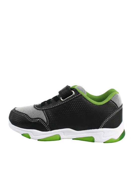 Παιδικά Sneakers με Φωτάκια Μαύρα