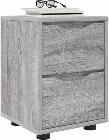 Κομοδίνα Ξύλινα Γκρι 2τμχ 30.5x30x43cm
