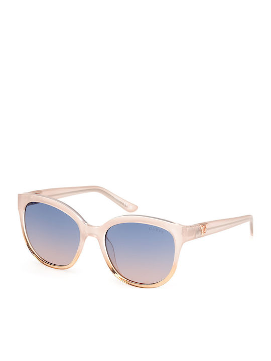 Guess Women’s Sunglasses With Beige Horn-Rimmed Frame And Grey Gradient Lens GU7877 57B