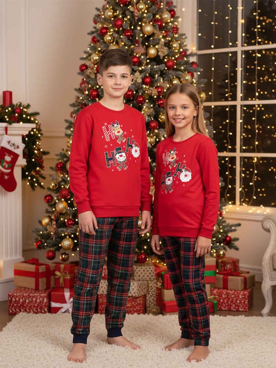 Energiers Kids' Pajamas Winter Red