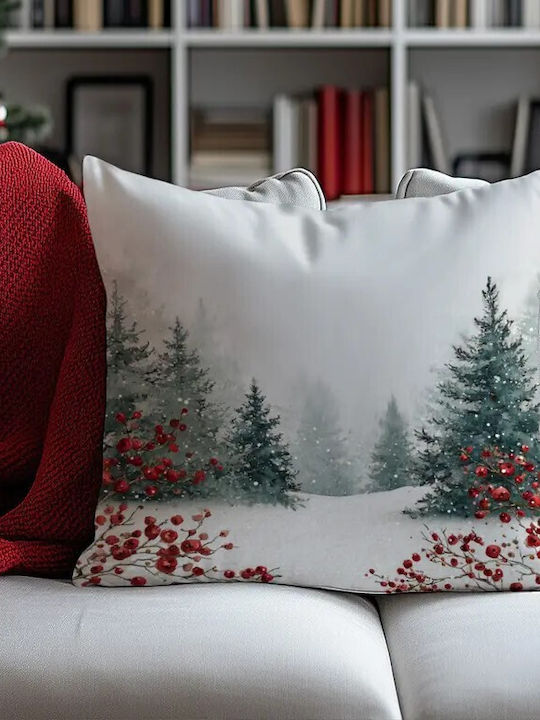 By Queen Limited Festive Edition Μαξιλαροθήκη Χριστουγεννιάτικο Τοπίο 45x45εκ