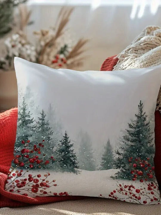 By Queen Limited Festive Edition Μαξιλαροθήκη Χριστουγεννιάτικο Τοπίο 45x45εκ