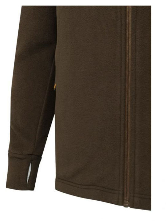 Beretta Hp Logo Full Zip Jagdjacke Vlies Braun