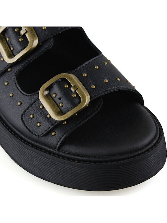 Women's Flat Sandals Flatforms in Black Color