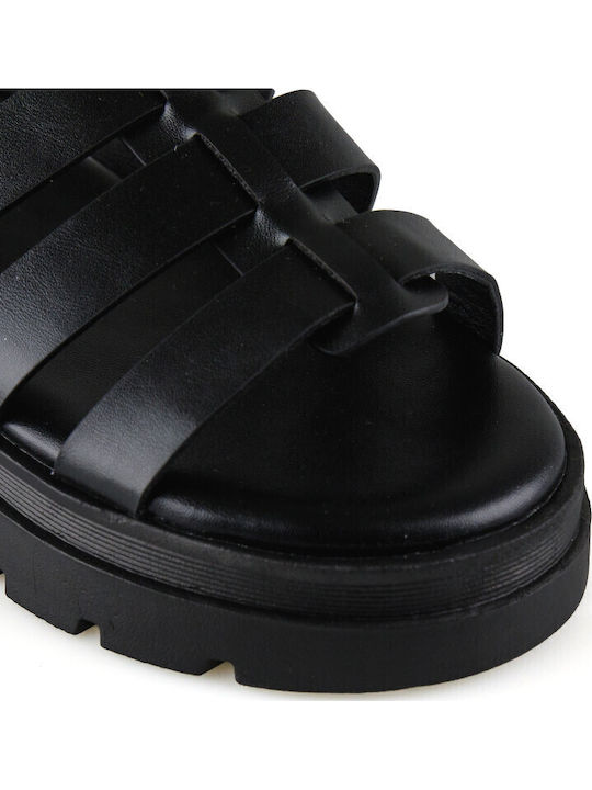Γυναικεία Σανδάλια Gladiator Flatforms Μαύρα