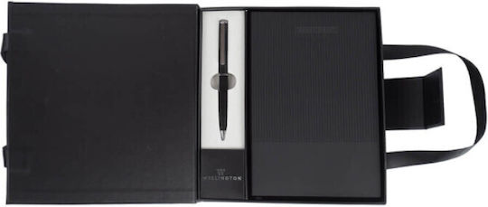 Wellington Gift Set Pen & A5 Notebook Gift Packaging Black